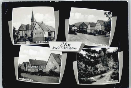 36381 W6490 Elm , Kr Schlüchtern - Kirche, Ortsansicht