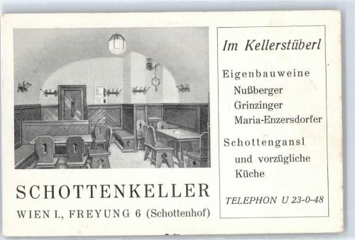 1010 Wien 1. Bezirk, Innere Stadt - Schottenkeller, Im Kellerstüberl