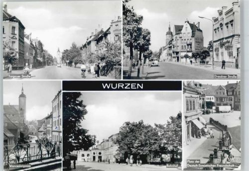 Wurzen Kirche, Ortsansicht, Dresdner Straße, Bahnhof