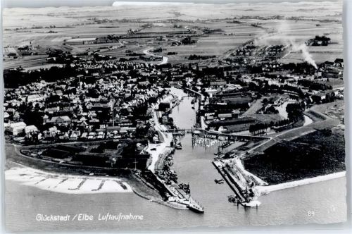25348 W2208 Glückstadt - Fliegeraufnahme, Ortsansicht