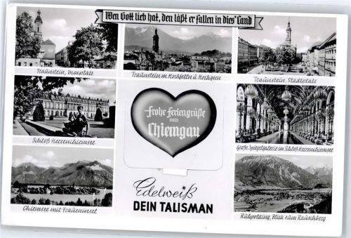 Traunstein Leporello, Stadtplatz, Maxplatz, Hochfelln, Hochgern, Große Spiegelgalerie Schloß Herrenchiemsee, Fraueninsel, Ruhpolding, Rauschberg