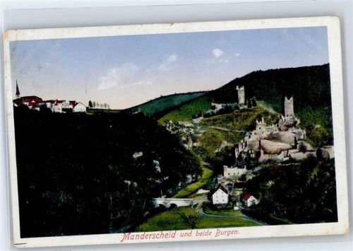 Manderscheid Blick auf beide Burgen