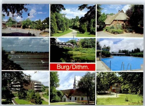 25712 W2224 Burg (Dithmarschen) - Ortspartien, Freibad, Kanal