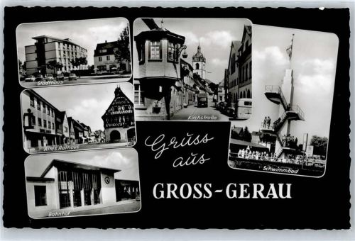 Groß-Gerau Stadthaus, Altes Rathaus, Bahnhof, Kirchstraße, Schwimmbad