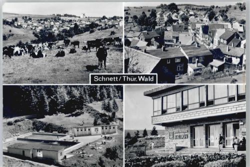 Schnett Ortsansicht, FDGB Erholungsheim Kaluga, Waldbad