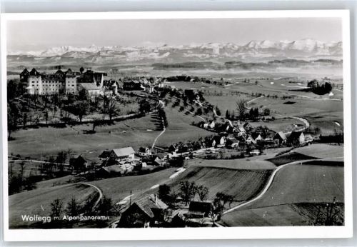 Wolfegg Ortsansicht, Schloß, Alpenpanorama