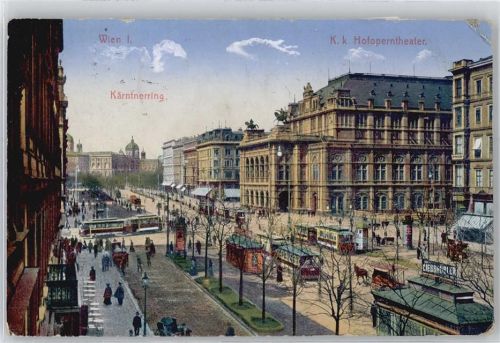 Wien Kärntnerring, Straßenbahn, Hofoperntheater