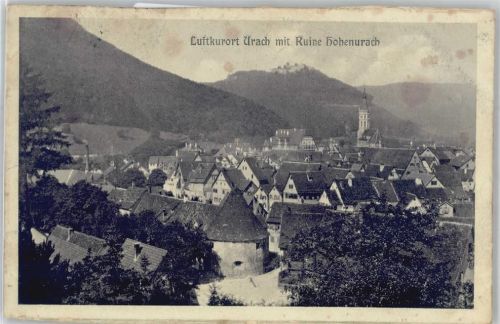 Urach Teilansicht, Ruine Hohenurach