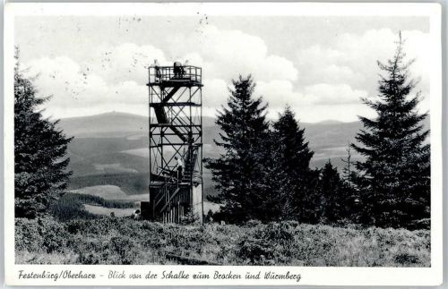 Festenburg Blick von der Schalke zum Brocken und Wurmberg