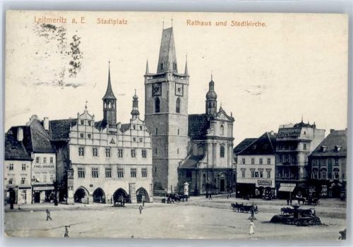 Litomerice Leitmeritz - Rathaus Kirche Stadtplatz