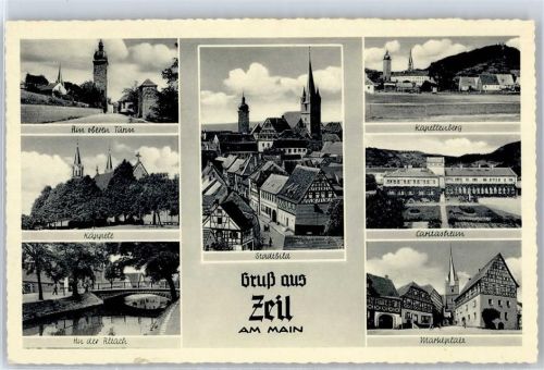 Zeil Stadtbild, Kapelle, Fluss Altlach, Marktplatz, Caritasheim