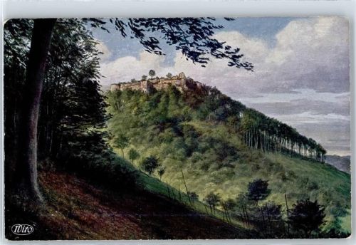 Urach Ruine Hohenurach , sign.C.F. Wiedemann