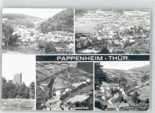 Kleinschmalkalden Hohe Warte, Blick vom Röder, Friedrichrodaer Straße, Brotteröder Straße, Ebersbachtal, Talstraße Pappenheim