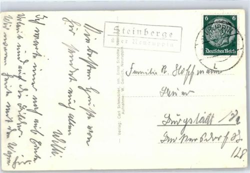 16816 O1951 Steinberge - Landpoststempel, Ruppiner Schweiz, Der Tornowsee