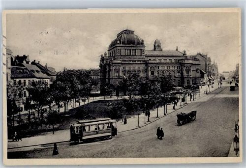 Plzen Städtisches Theater Straßenbahn