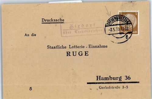 14929 O1702 Treuenbrietzen - Landpoststempel Zirdorf