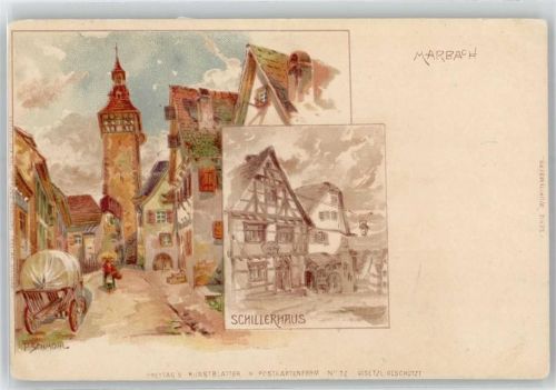 Marbach Schillerhaus , sign.Schmohl