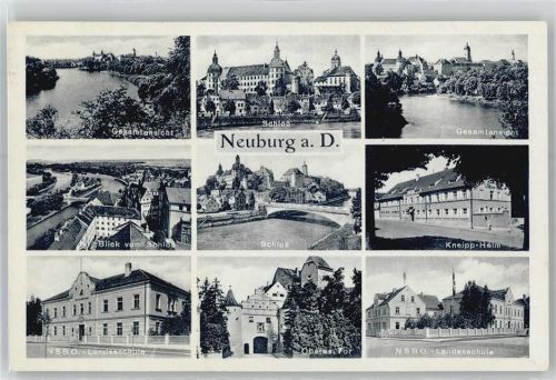 86633 W8858 Neuburg a d Donau - Schloß, Kneipp-Heim, NSBO-Landesschule, Oberes Tor