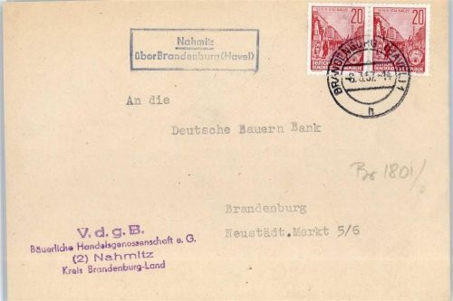 Brandenburg Landpoststempel Nahmitz