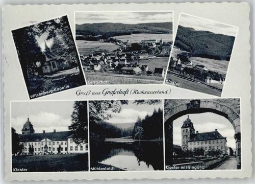 26419 W2948 Grafschaft , Kr Friesl - Kloster, Mühlenteich, Witzenberg-Kapelle
