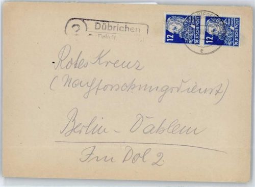 Doberlug-Kirchhain Landpoststempel Dübrichen