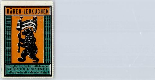 Mainbernheim Briefmarke, Bären-Lebkuchen, Lebkuchenfabrik Gebrüder Schmidt