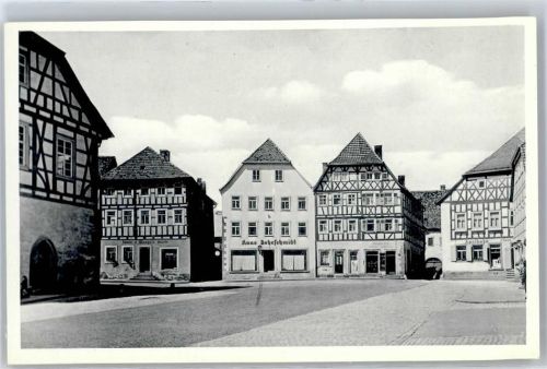 Münnerstadt Marktplatz, Fachwerk