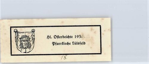 Lülsfeld Osterbeichte 1936
