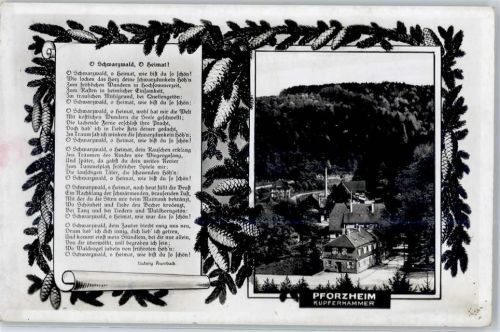 Pforzheim 1944 Gasthaus Kupferhammer Schwarzwaldlied