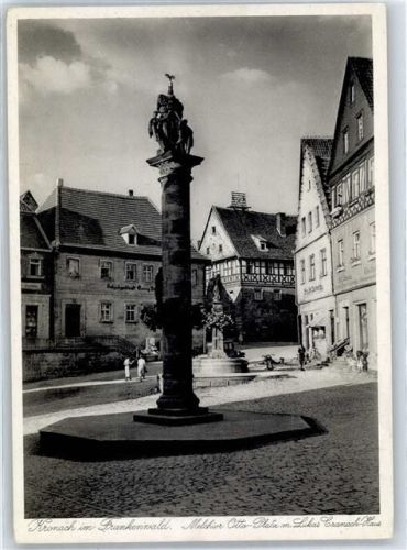 Kronach melchior Otto Platz mit Lukas Cranach Haus