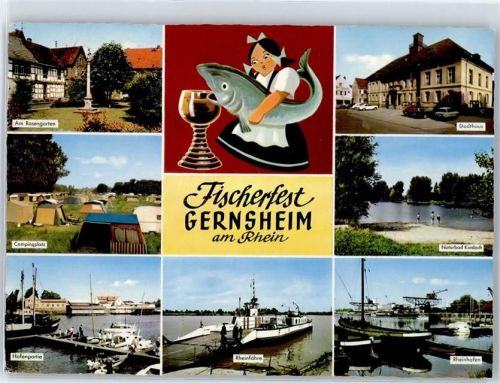 Gernsheim Fischerfest Rheinfähre Naturbad Kiesloch Campingplatz Stadthaus