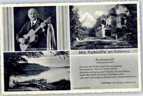 Eutin Gasthaus Alte Kalkhütte am Kellersee Motorbootanlegebrücke