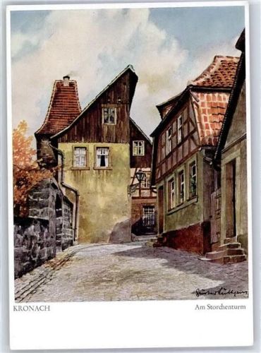 Kronach Am Storchenturm sign. Guft Lüttgens