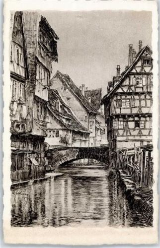 Ulm Partie an der Blau Saubruck