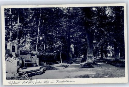 Arolsen 1938 Kreuslerbrunnen Grosse Allee
