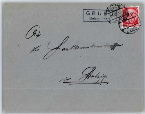 Belzig Landpoststempel Grubo