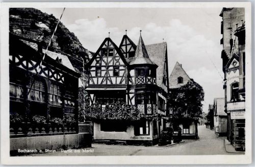 Bacharach Marktplatz Gasthaus Altes Haus