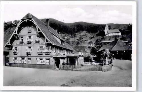 Forbach Gasse Pension zum goldenen Hirsch Kirche