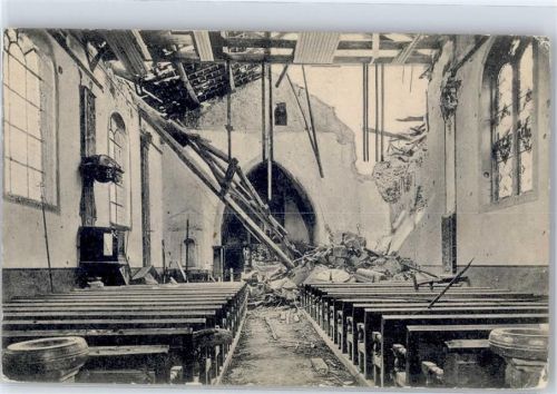 Leintrey Inneres der Kirche durch franz. Granatfeuer zerstört
