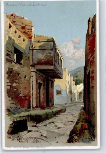 18015 Pompeiana Künstlerkarte Via del Balcone