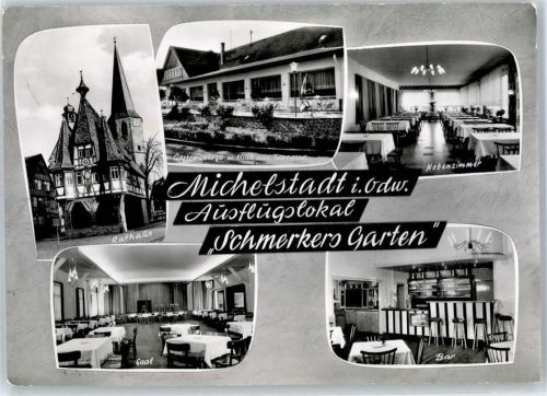 Michelstadt Rathaus Gasthaus Schmerkers Garten