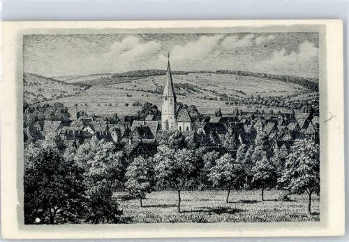 Michelstadt Kirche Bahnpost Haunau Ebersadt ZUG 278