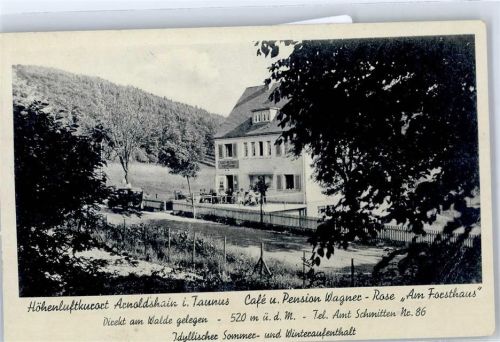 61389 W6384 Arnoldshain - Cafe Pension Wagner Rose am Forsthaus