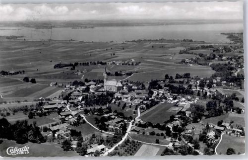 83236 W8212 Übersee - Fliegeraufnahme Chiemsee