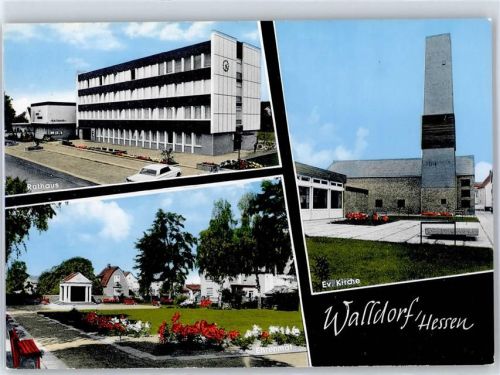 64546 W6082 Walldorf , Hess - Evangelische Kirche Rathaus