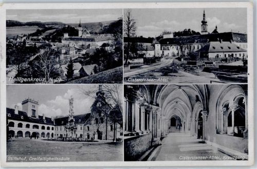 Heiligenkreuz Cistercienser-Abtei Stiftshof Dreifaltigkeitssäule Kreuzgang