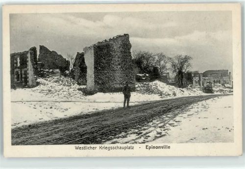 Epinonville zerschossene Häuser