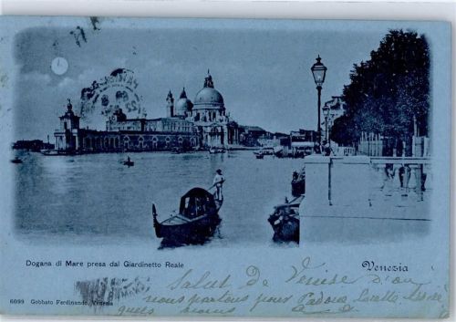 30100 Venezia Lithographie / Mondschein
