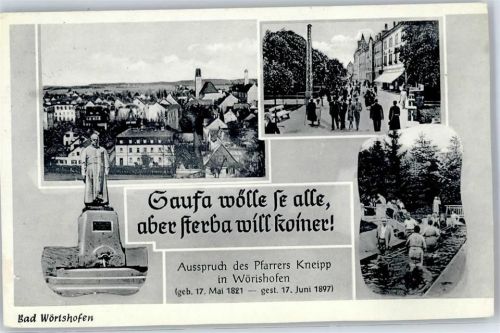 Bad Wörishofen Zur Erinnerung an Pfarrer Kneipp in Wörishofen