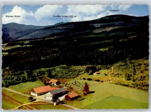 Bodenmais Fliegeraufnahme Gasthaus Pension Böhmhof Kleiner Arber Großer Arber Hochzell